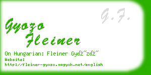 gyozo fleiner business card